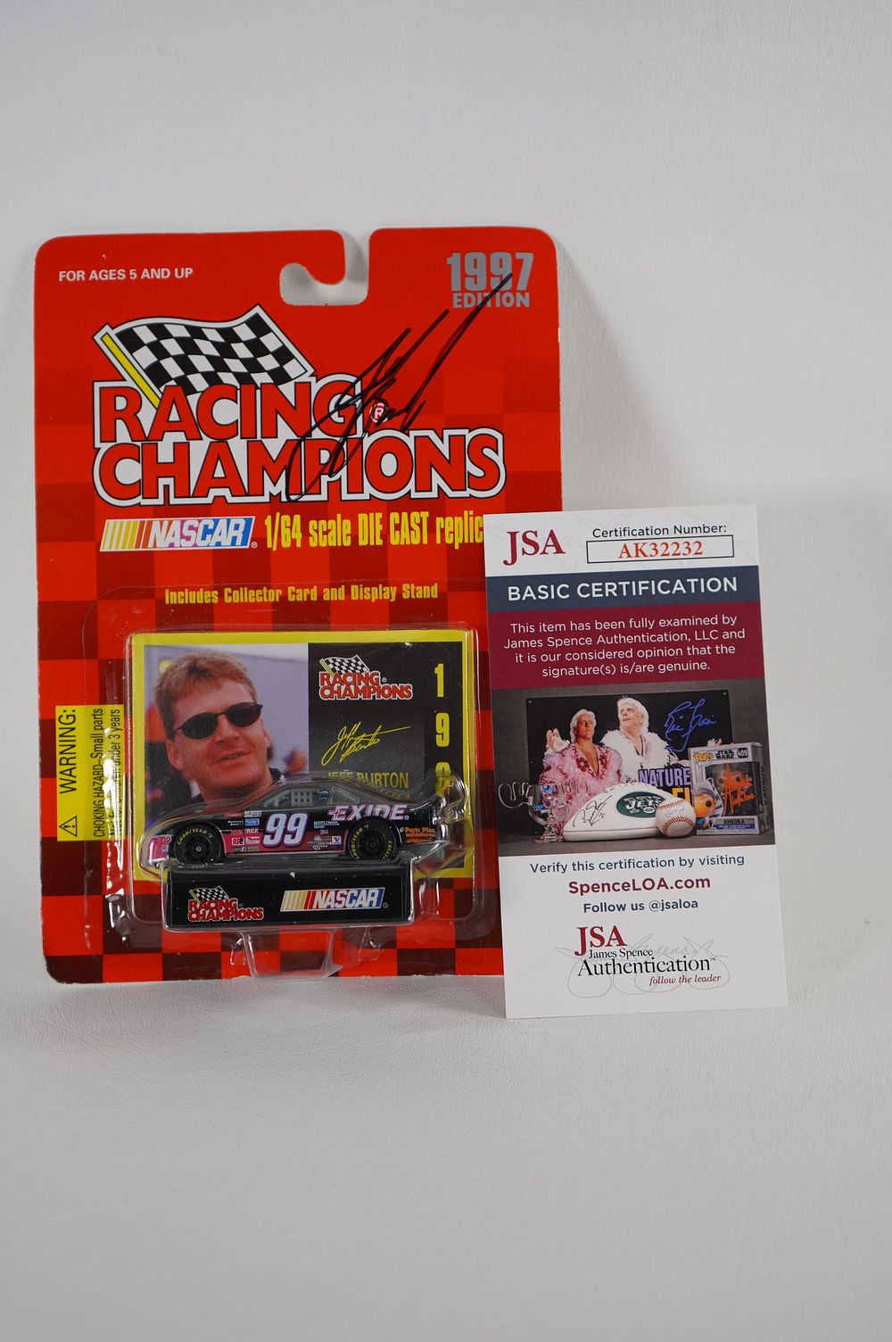 Lot 619: Jeff Burton No. 99 AUTOGRAPHED Toy Car w/COA