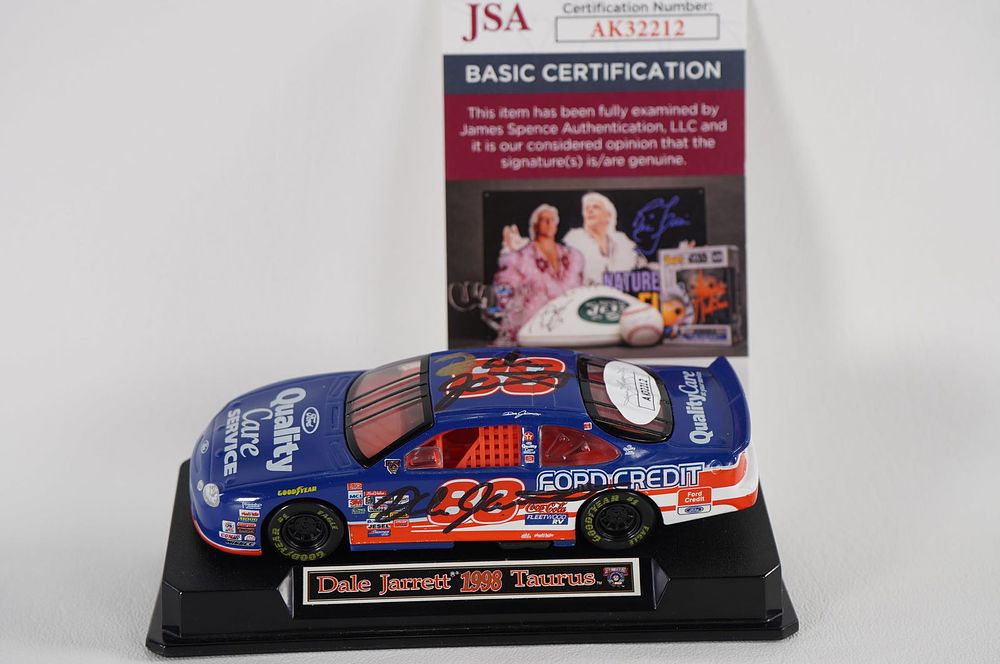 Lot 620: Dale Jarrett No. 88 AUTOGRAPHED Toy Car w/COA