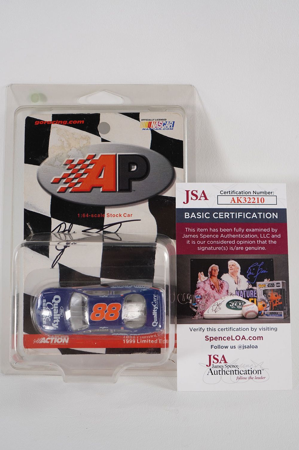 Lot 621: Dale Jarrett No. 88 AUTOGRAPHED Toy Car w/COA