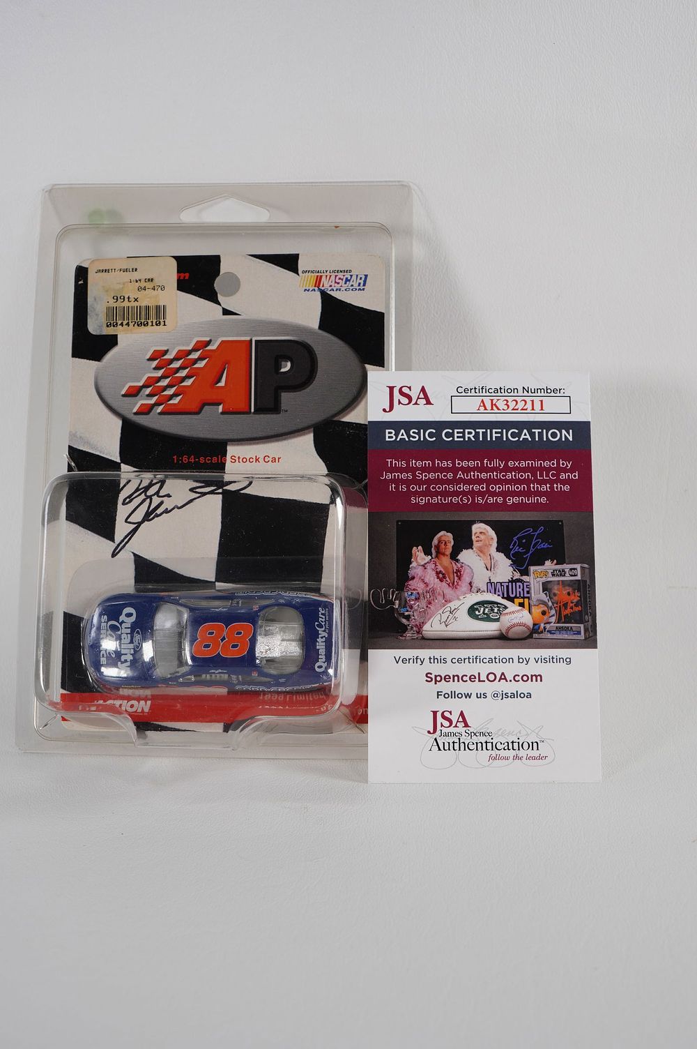 Lot 622: Dale Jarrett No. 88 AUTOGRAPHED Toy Car w/COA
