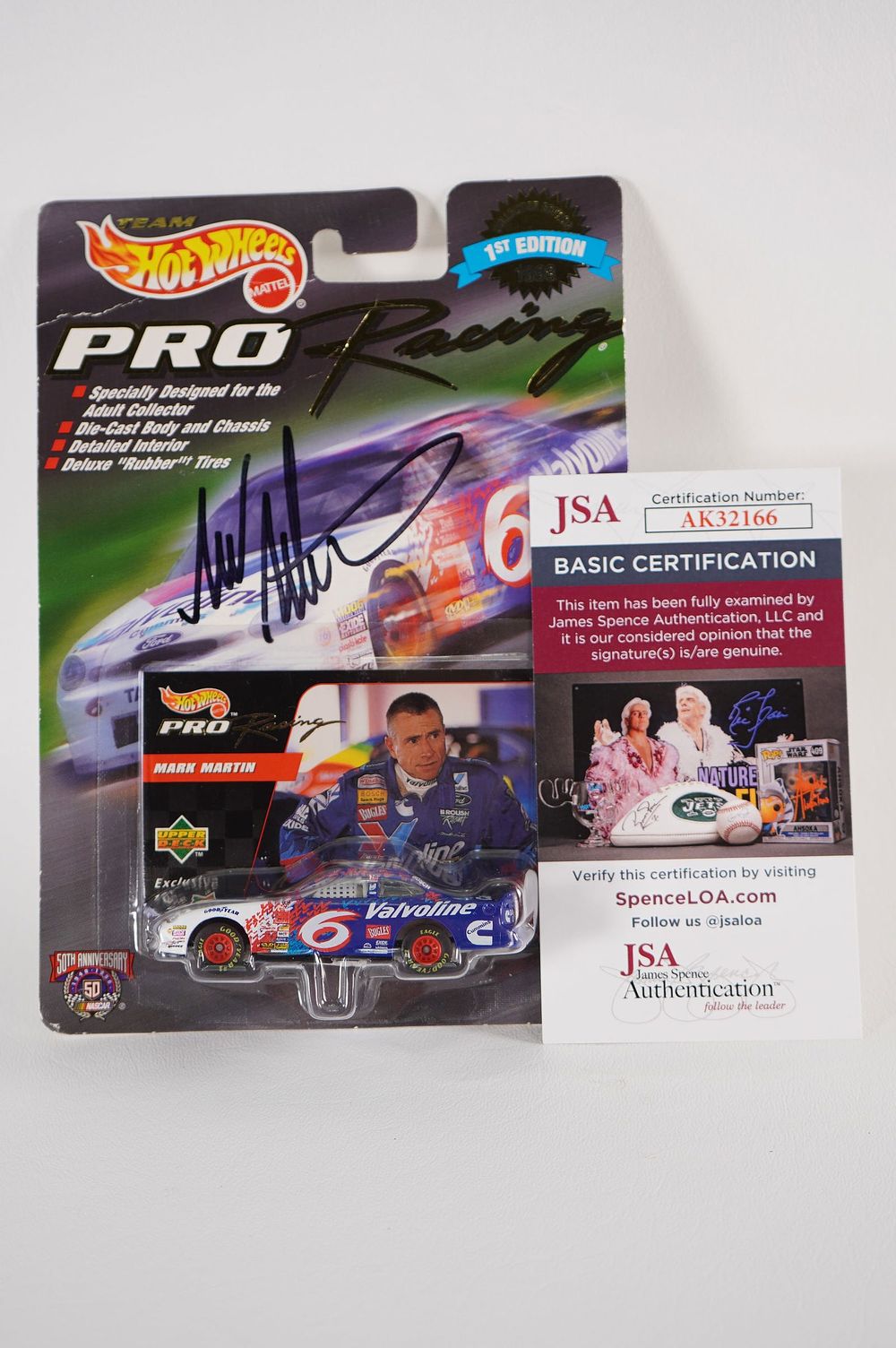 Lot 632: Mark Martin No. 6 AUTOGRAPHED Toy Car w/COA