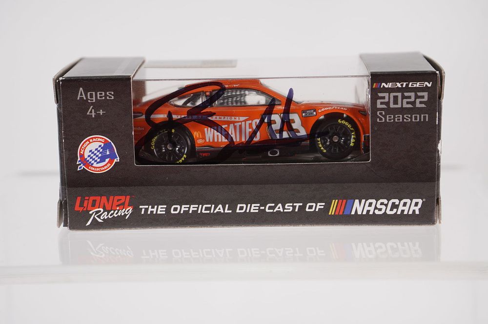 Lot 640: Bubba Wallace No. 23 AUTOGRAPHED Toy Car w/COA