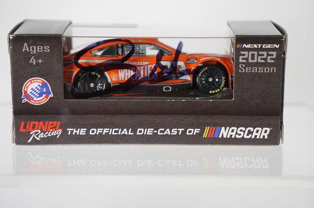 Lot 641: Bubba Wallace No. 23 AUTOGRAPHED Toy Car w/COA