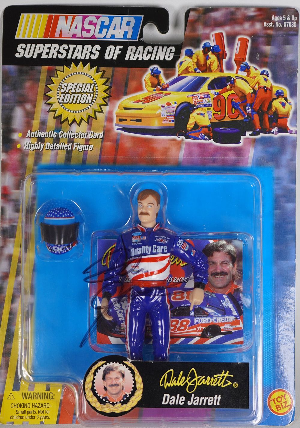 Lot 650: Dale Jarrett No. 88 AUTOGRAPHED Action Figure w/COA