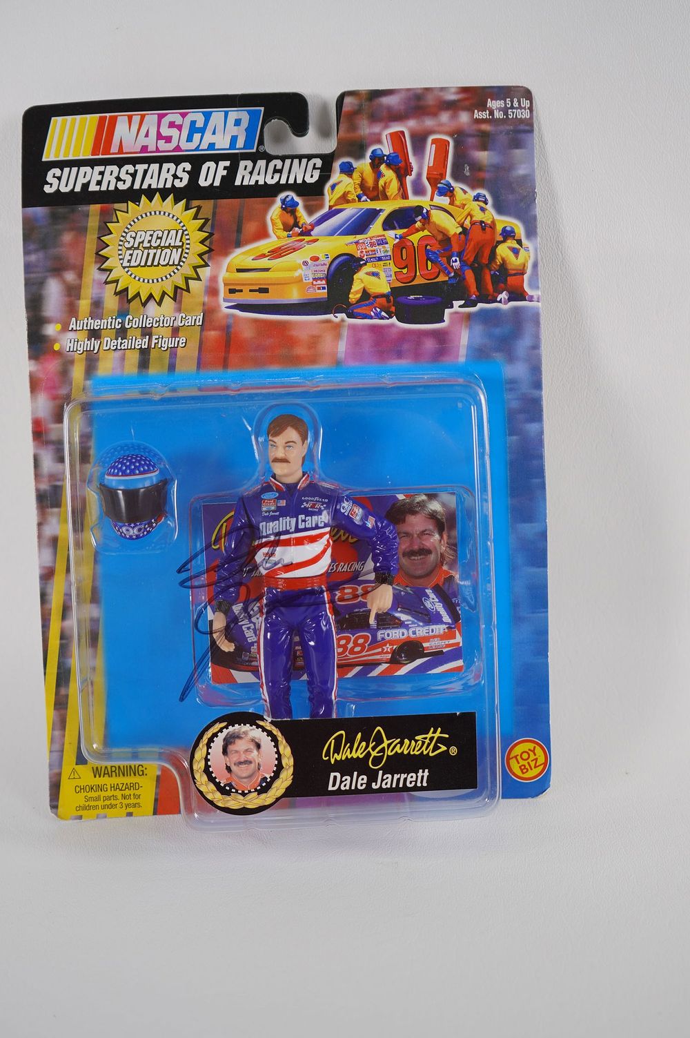Lot 651: Dale Jarrett No. 88 AUTOGRAPHED Action Figure w/COA