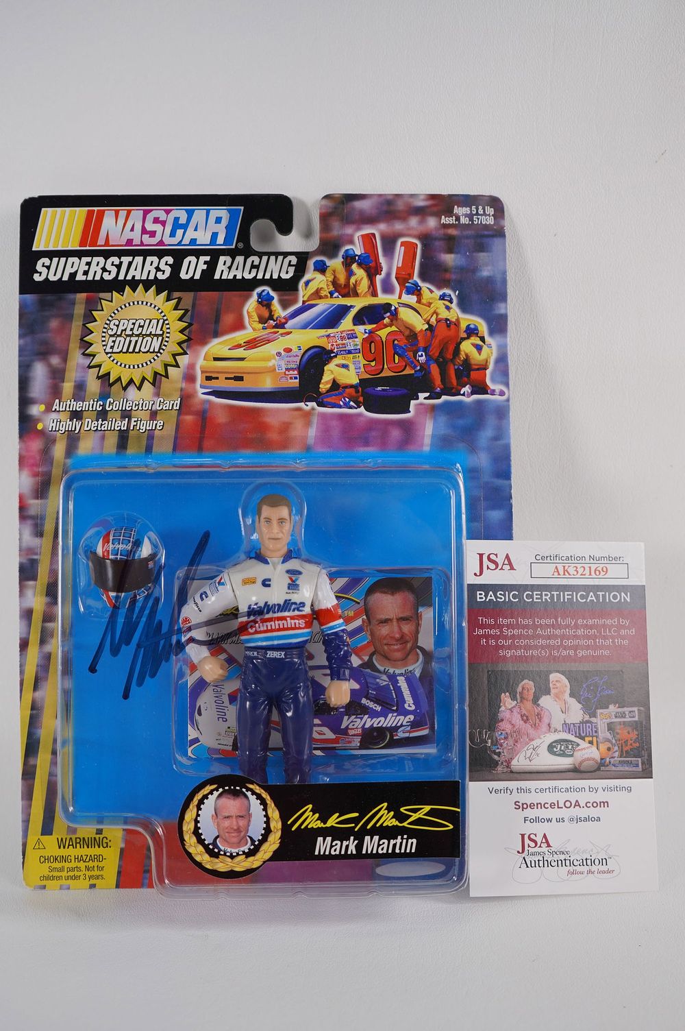 Lot 652: Mark Martin No. 6 AUTOGRAPHED Action Figure w/COA