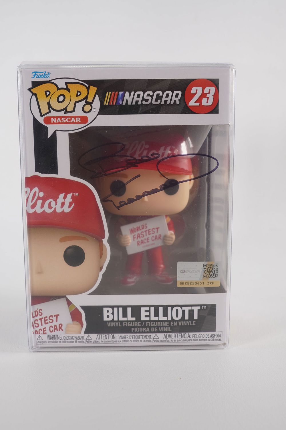 Lot 653: Bill Elliott No. 23 AUTOGRAPHED Funko Pop Vinyl w/COA