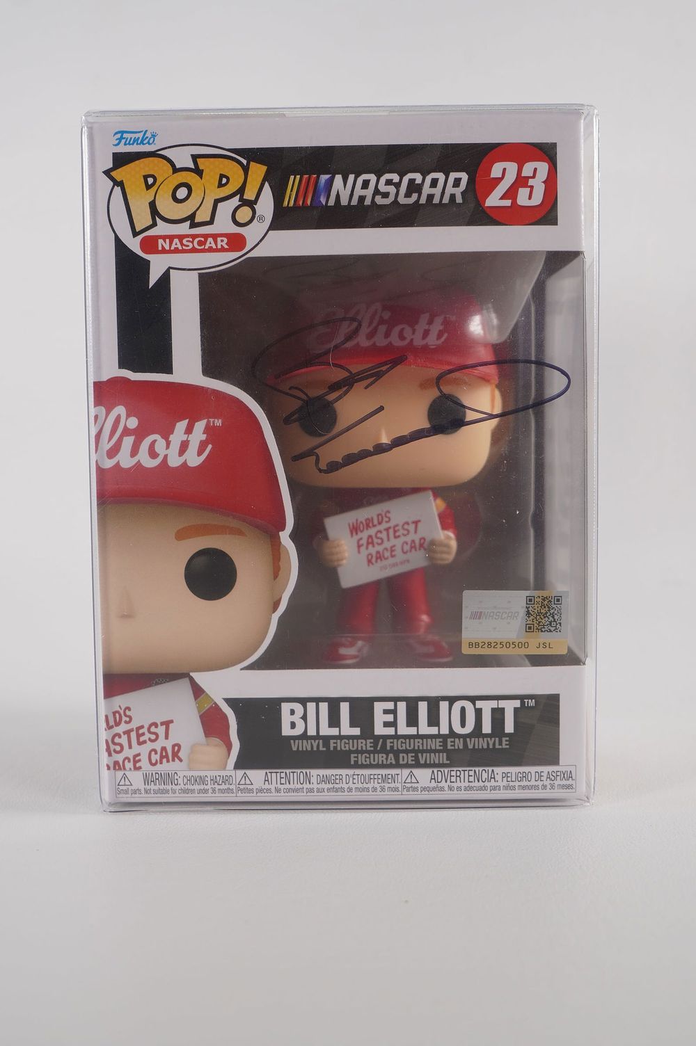Lot 654: Bill Elliott No. 23 AUTOGRAPHED Funko Pop Vinyl w/COA