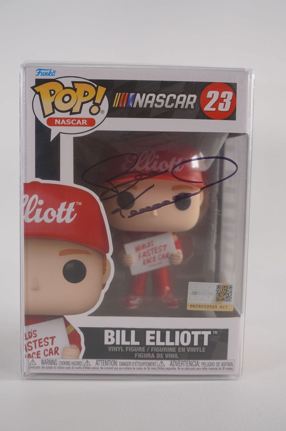 Lot 655: Bill Elliott No. 23 AUTOGRAPHED Funko Pop Vinyl w/COA