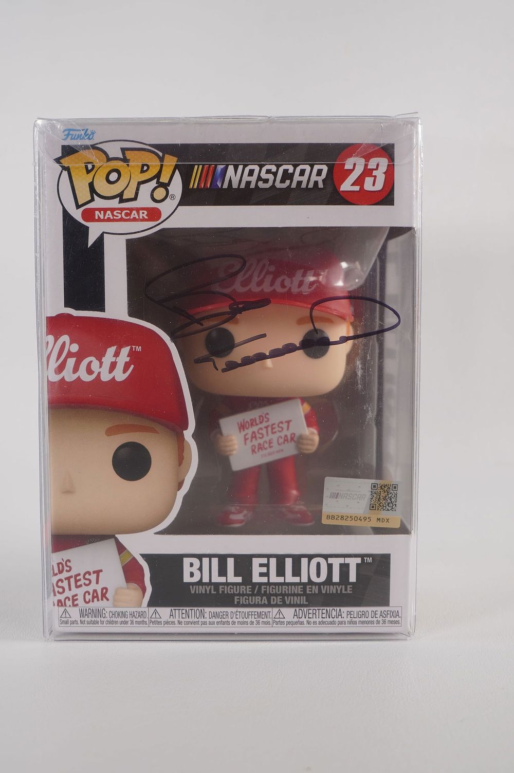 Lot 656: Bill Elliott No. 23 AUTOGRAPHED Funko Pop Vinyl w/COA