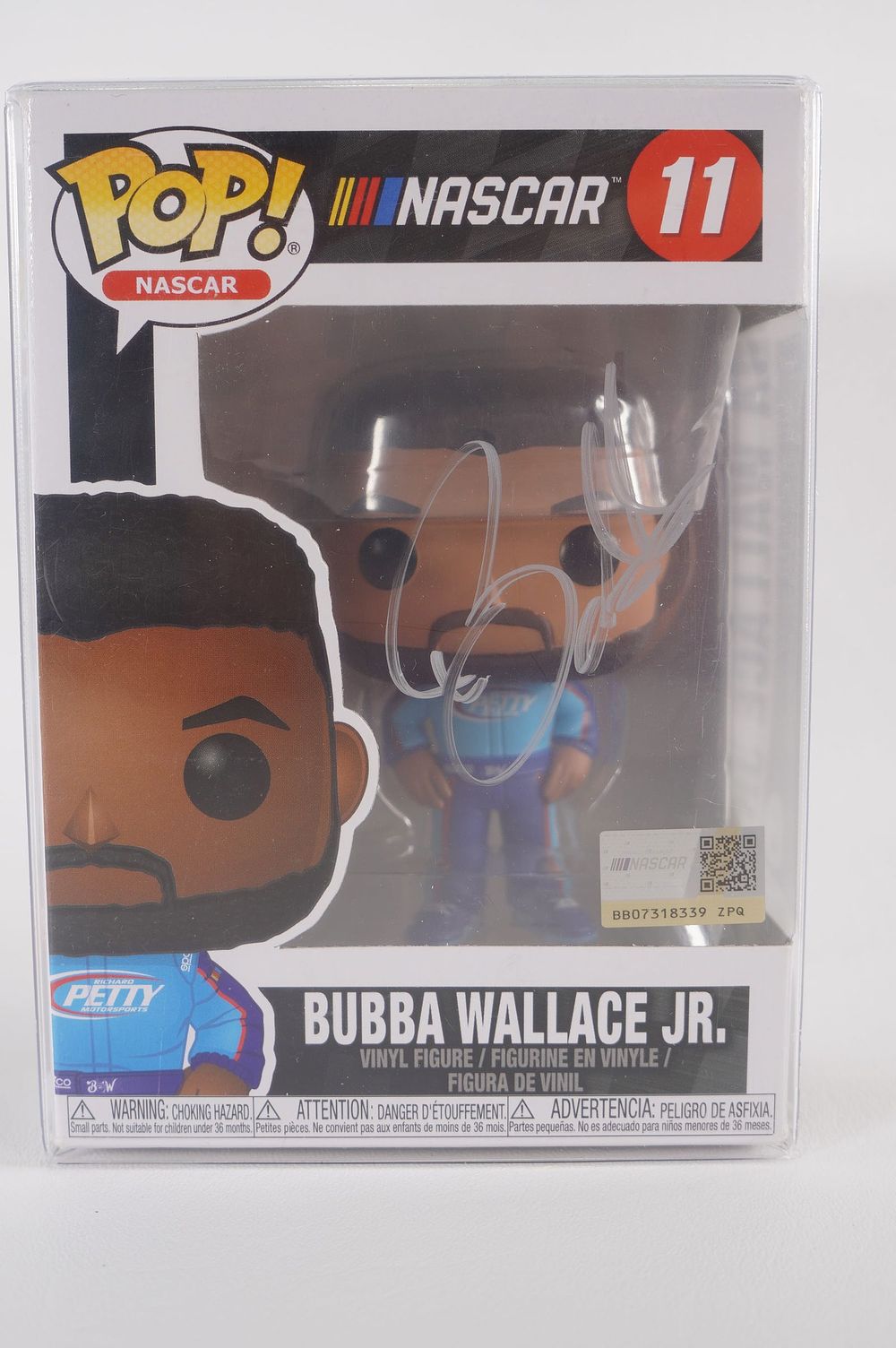 Lot 657: Bubba Wallace Jr. No. 11 AUTOGRAPHED Funko Pop Vinyl w/COA
