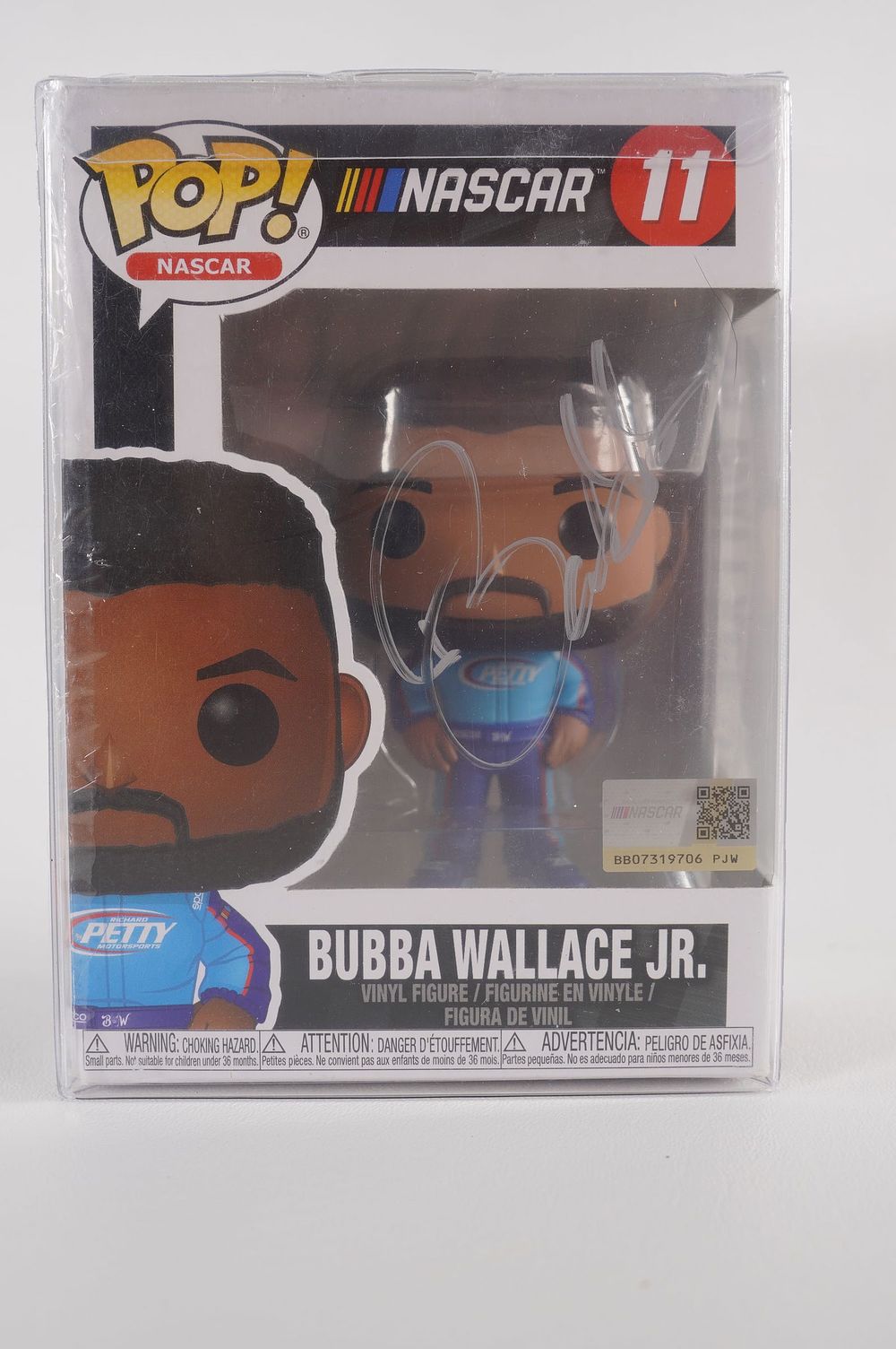 Lot 659: Bubba Wallace Jr. No. 11 AUTOGRAPHED Funko Pop Vinyl w/COA