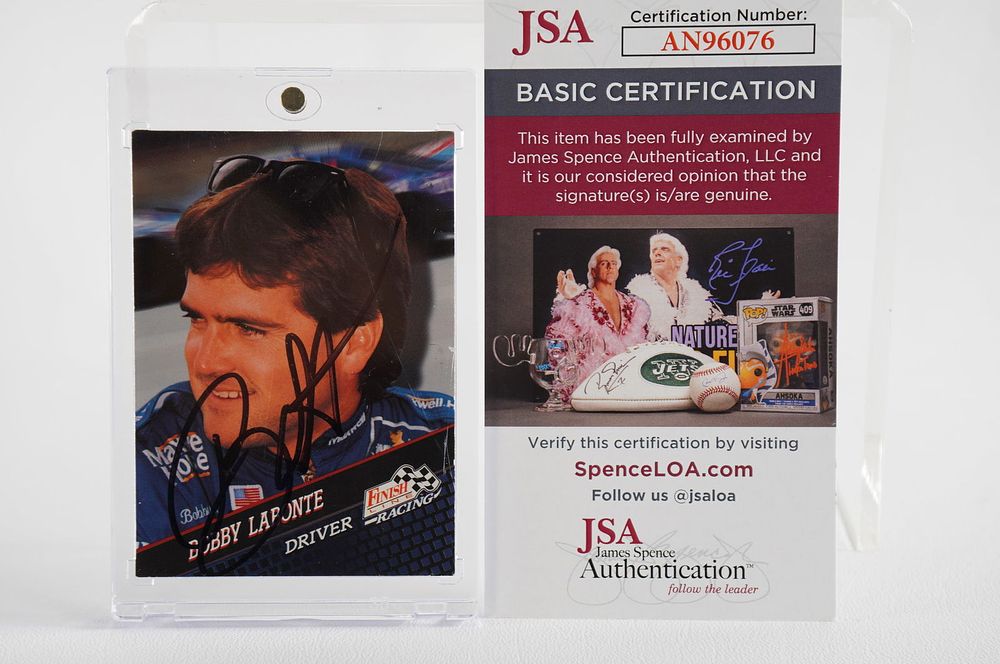 Lot 664: Bobby Labonte No. 18 AUTOGRAPHED Trading Card w/COA
