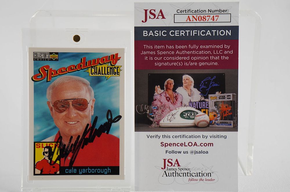 Lot 665: Cale Yarborough AUTOGRAPHED Trading Card w/COA