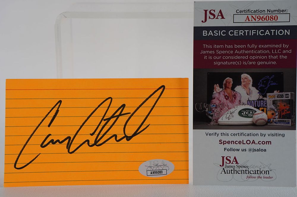 Lot 666: Casey Atwood AUTOGRAPHED Signature Index Card w/COA