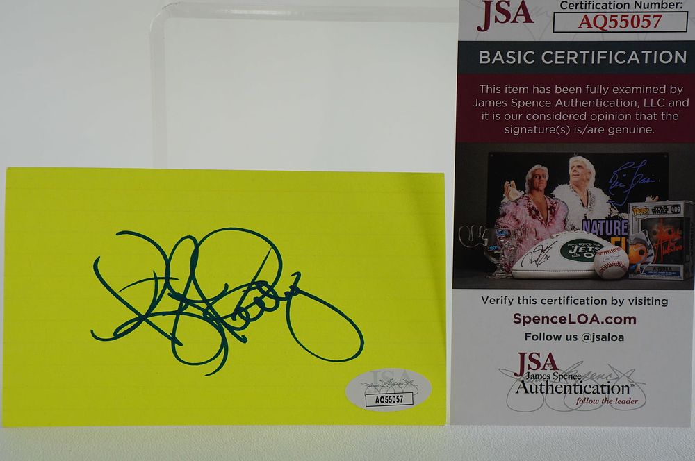 Lot 670: Kyle Petty AUTOGRAPHED Signature Index Card w/COA
