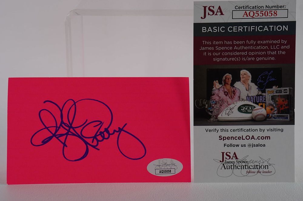 Lot 671: Kyle Petty AUTOGRAPHED Signature Index Card w/COA