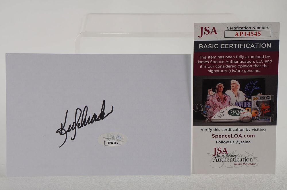 Lot 672: Ken Schrader AUTOGRAPHED Signature Index Card w/COA