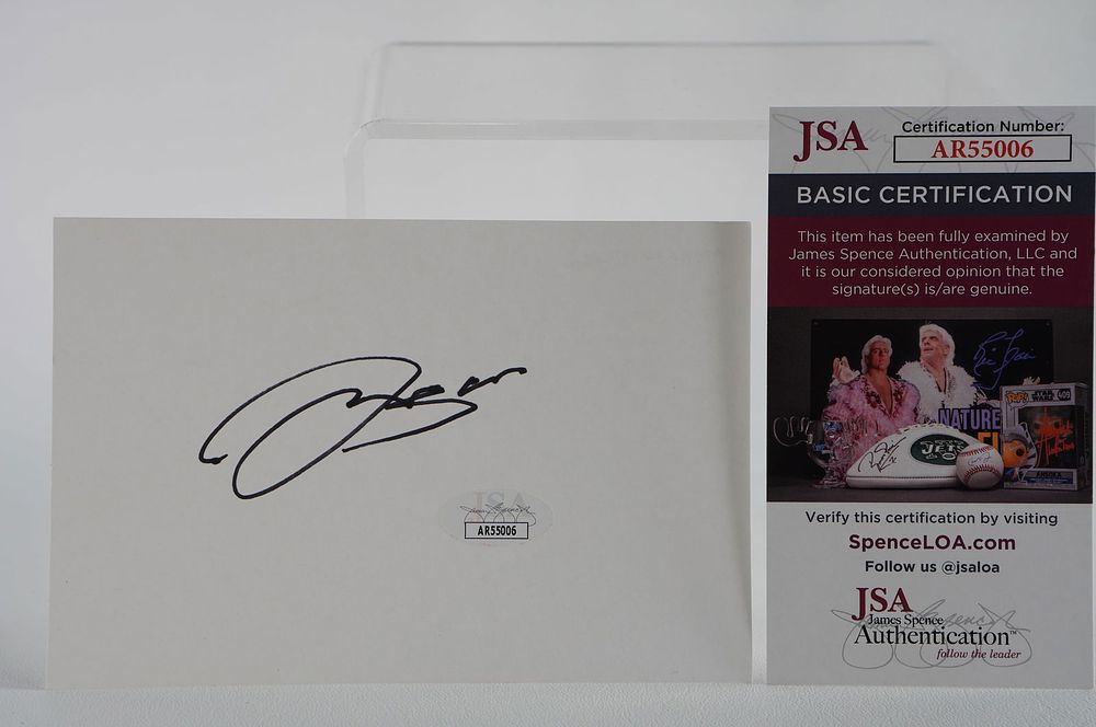 Lot 674: Morgan Shepherd AUTOGRAPHED Signature Index Card w/COA