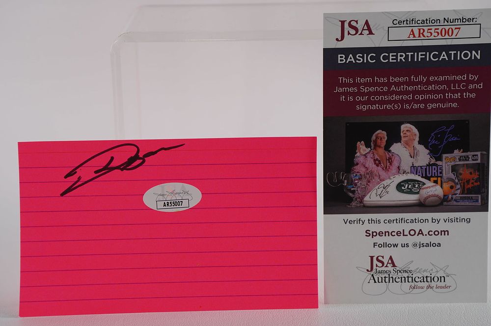 Lot 675: Morgan Shepherd AUTOGRAPHED Signature Index Card w/COA