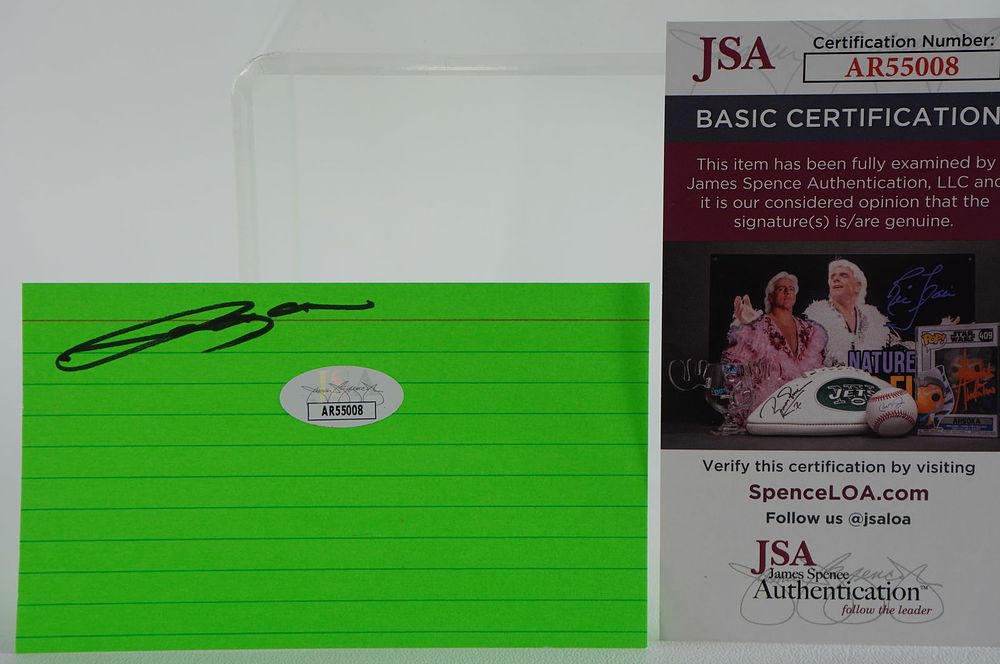 Lot 676: Morgan Shepherd AUTOGRAPHED Signature Index Card w/COA