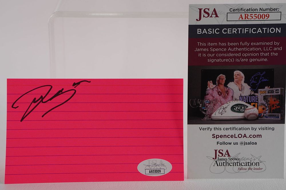 Lot 677: Morgan Shepherd AUTOGRAPHED Signature Index Card w/COA