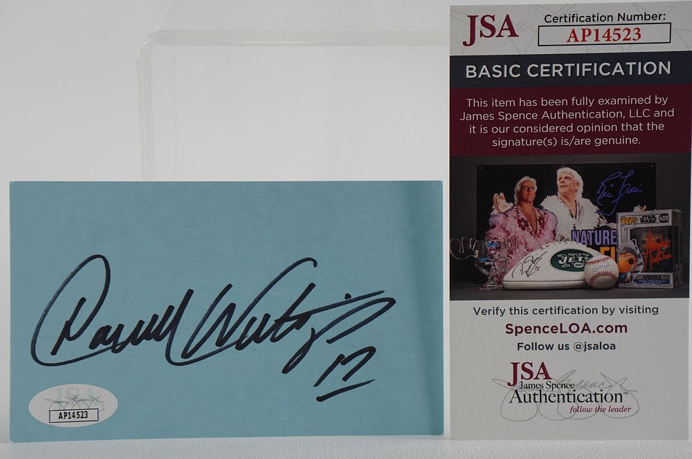 Lot 679: Darrell Waltrip AUTOGRAPHED Signature Index Card w/COA