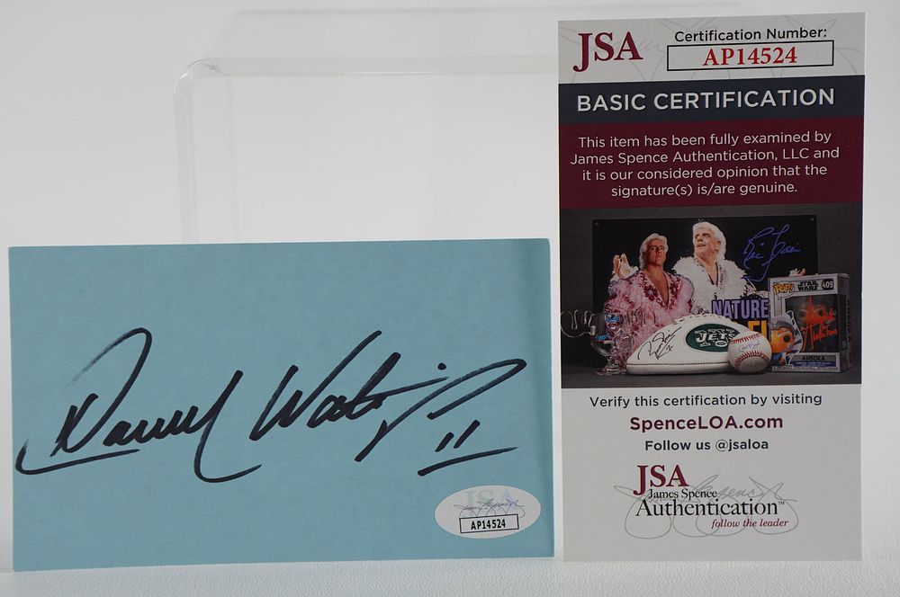 Lot 680: Darrell Waltrip AUTOGRAPHED Signature Index Card w/COA