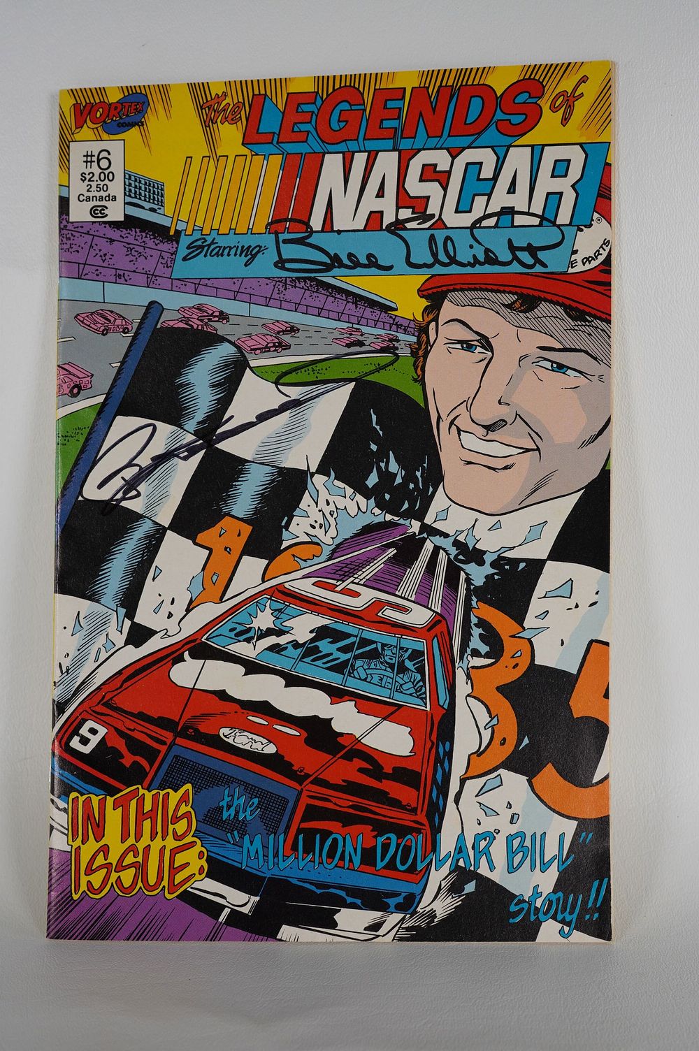 Lot 686: Bill Elliott No. 9 AUTOGRAPHED Comic Book w/COA