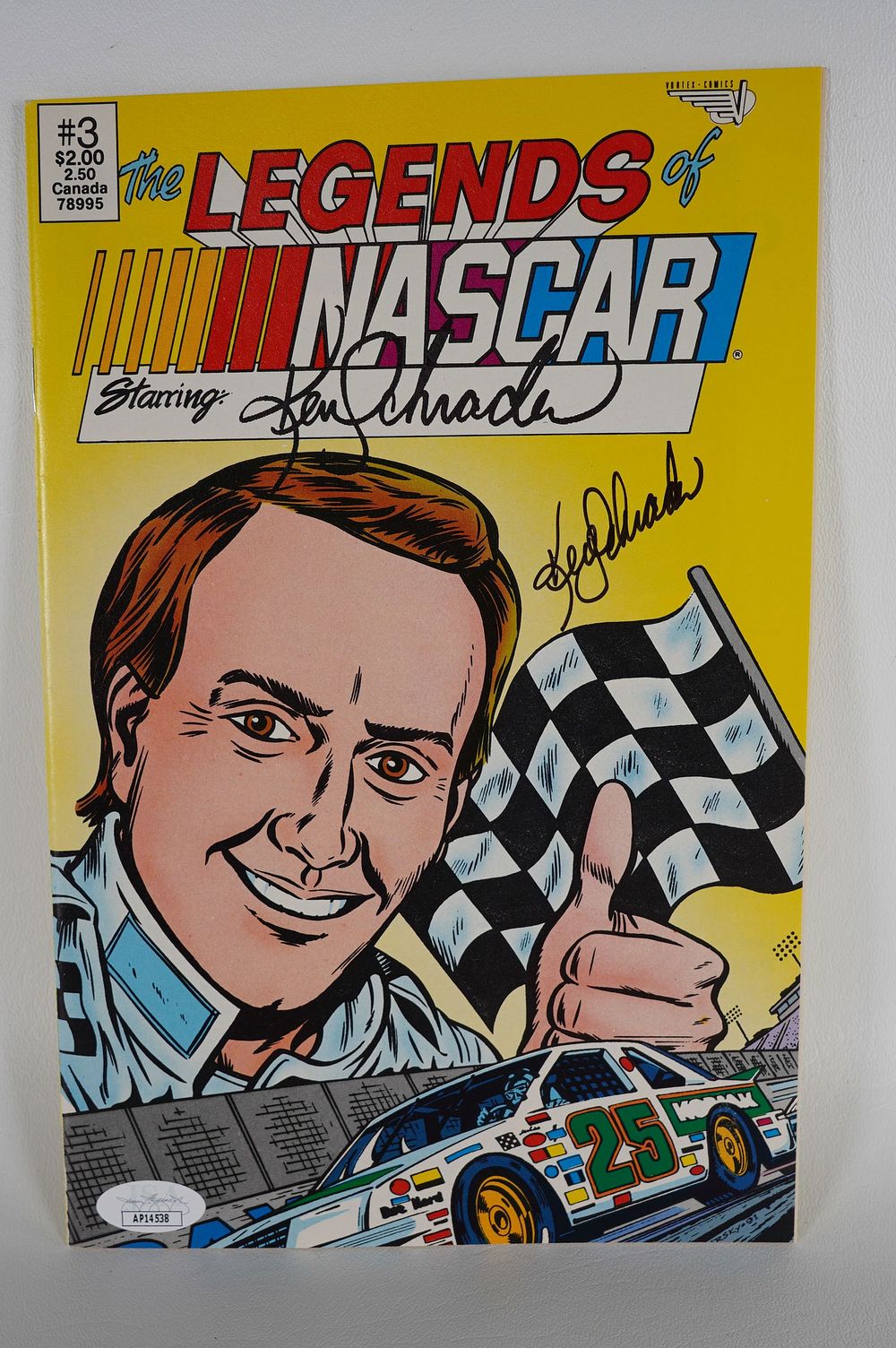Lot 687: Ken Schrader No. 25 AUTOGRAPHED Comic Book w/COA