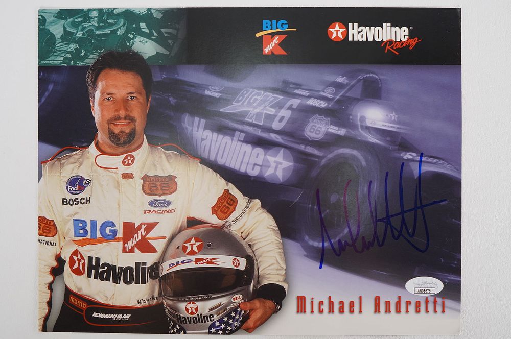 Lot 696: Michael Andretti No. 6 AUTOGRAPHED 11 x 8.5 Color Photo w/COA