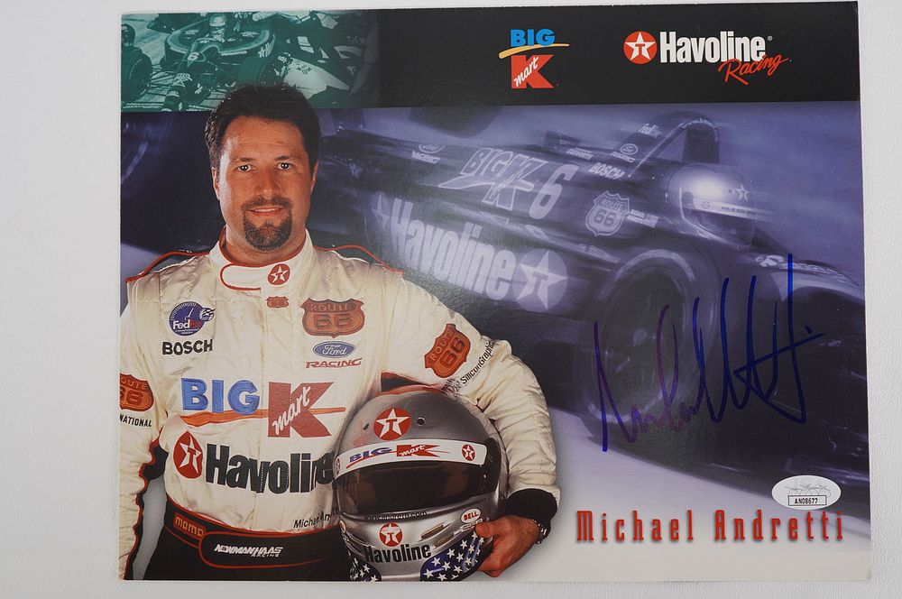 Lot 697: Michael Andretti No. 6 AUTOGRAPHED 11 x 8.5 Color Photo w/COA