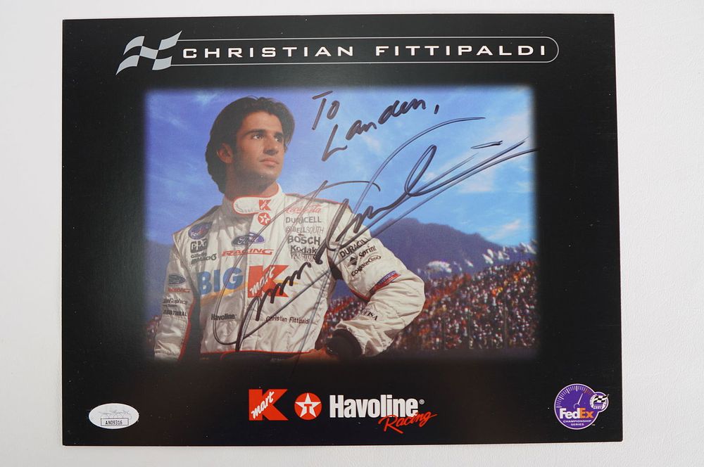 Lot 699: Christian Fittipaldi AUTOGRAPHED 11 x 8.5 Color Photo w/COA