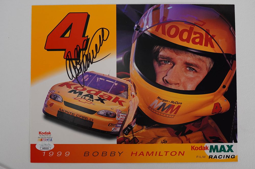 Lot 700: Bobby Hamilton AUTOGRAPHED 11 x 8.5 Color Photo w/COA
