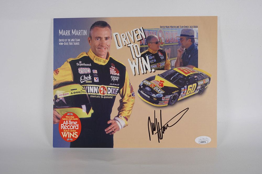 Lot 705: Mark Martin AUTOGRAPHED 11 x 8.5 Color Photo w/COA