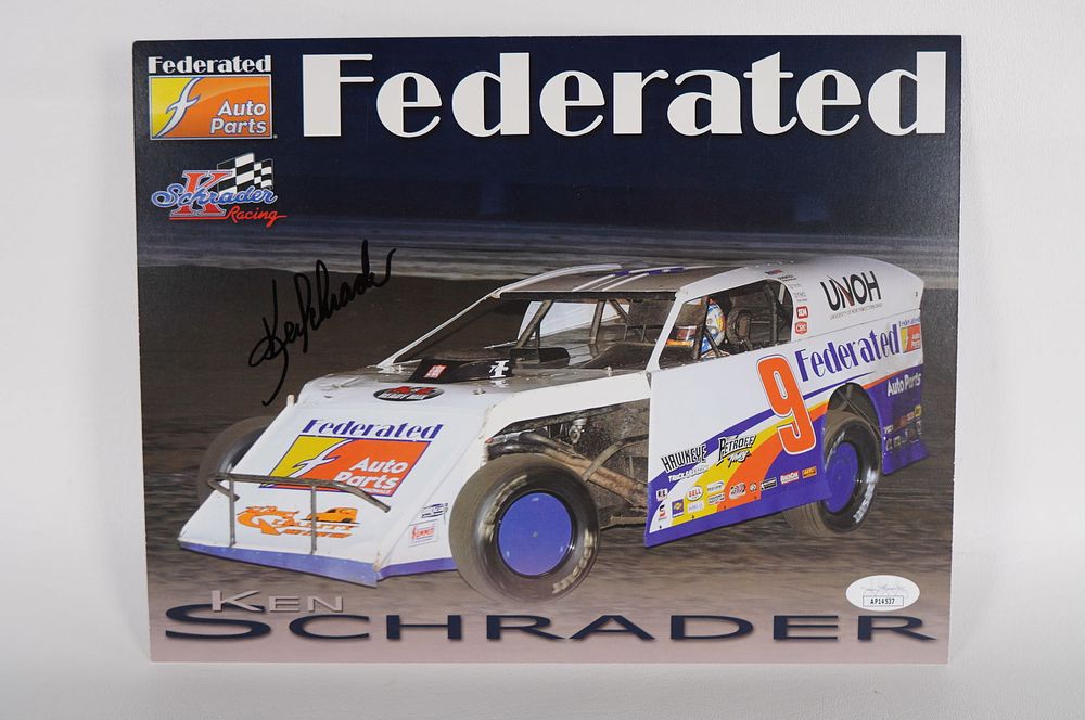 Lot 718: Ken Schrader No. 9 AUTOGRAPHED 11 x 8.5 Color Photo w/COA