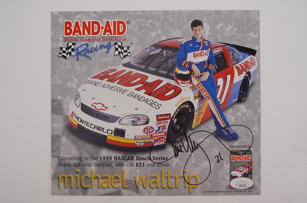 Lot 720: Michael Waltrip No. 21 AUTOGRAPHED 11 x 8.5 Color Photo w/COA