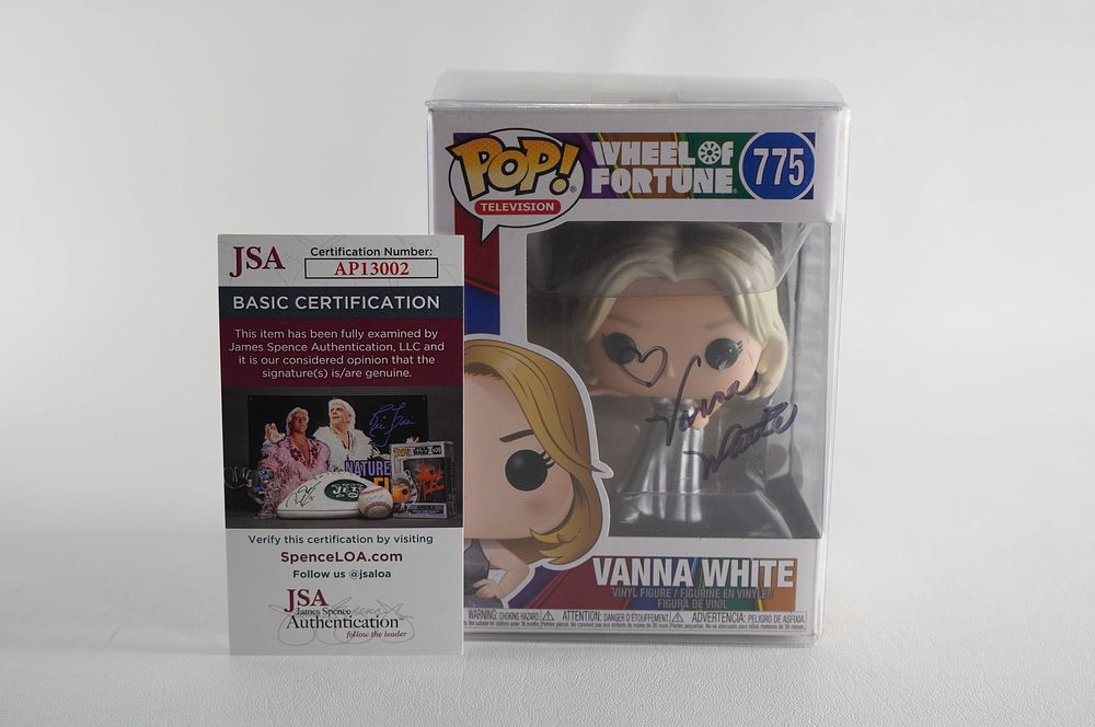 Lot 766: Vanna White, Wheel of Fortune TV Personality AUTOGRAPHED Funko Pop Vinyl w/COA