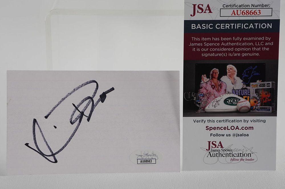 Lot 770: Kevin Bacon, Footloose Actor AUTOGRAPHED Signature Index Card w/COA