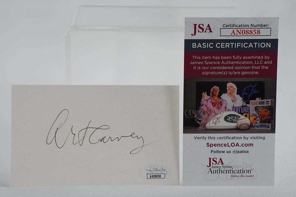 Lot 774: rt Carney AUTOGRAPHED Index Card Ed Norton The Honeymooners w/COA