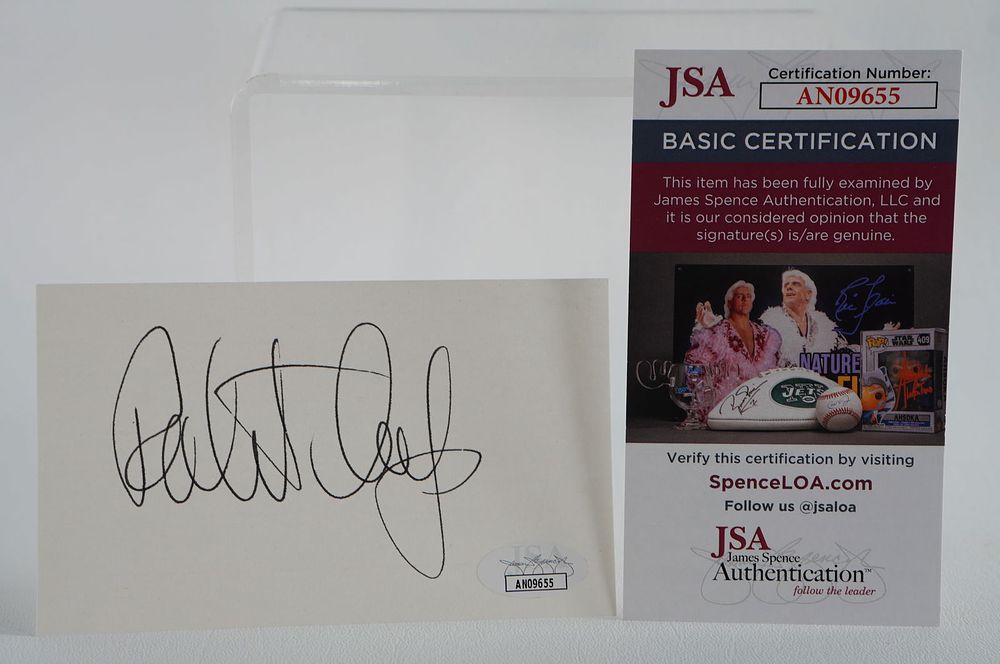 Lot 779: Robert Culp AUTOGRAPHED Index Card I Spy Greatest American Hero w/COA