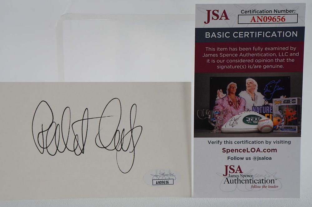 Lot 780: Robert Culp AUTOGRAPHED Index Card I Spy Greatest American Hero w/COA