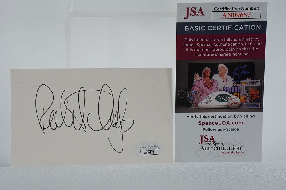 Lot 781: Robert Culp AUTOGRAPHED Index Card I Spy Greatest American Hero w/COA