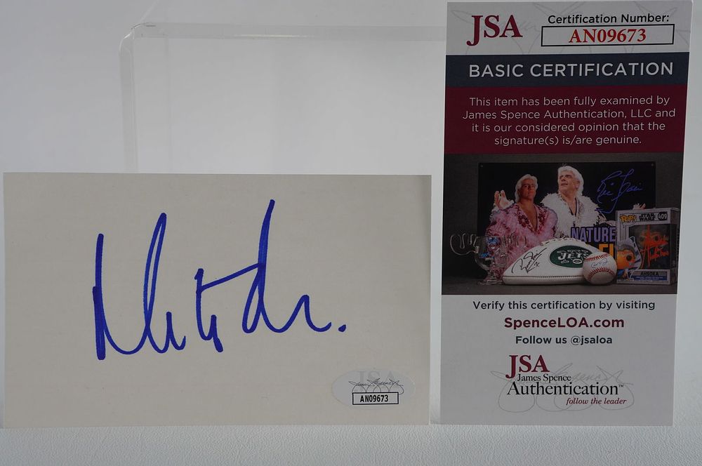 Lot 783: Matt Damon AUTOGRAPHED Index Card Jason Bourne Actor Producer w/COA