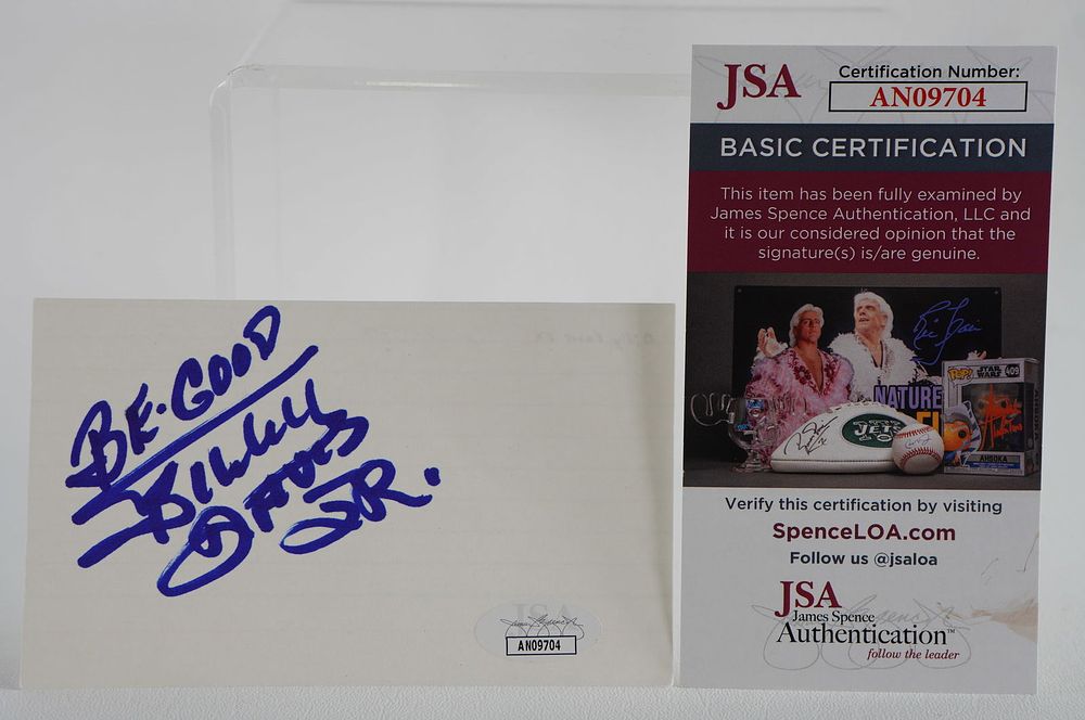 Lot 784: Billy Davis Jr. AUTOGRAPHED Index Card The Fifth Dimension Singer w/COA