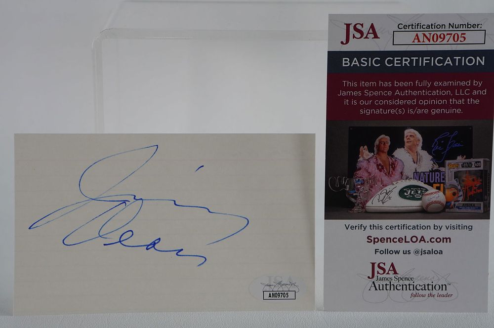 Lot 785: Jimmy Dean AUTOGRAPHED Index Card Singer Jimmy Dean Sausage w/COA
