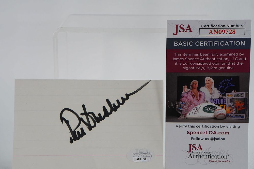 Lot 787: Phil Donahue AUTOGRAPHED Index Card Media Personality Writer w/COA