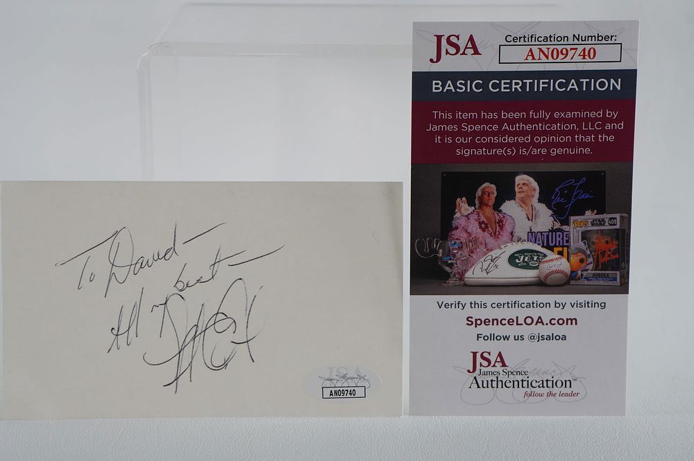 Lot 791: Bryant Gumbel AUTOGRAPHED Index Card Journalist Sports Commentator w/COA