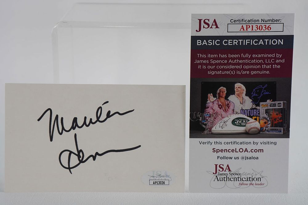 Lot 796: Marilu Henner AUTOGRAPHED Index Card Taxi Actress Author w/COA