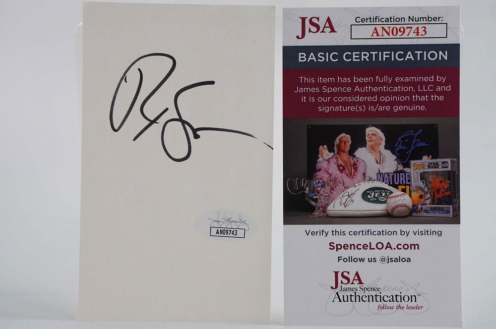 Lot 823: Rex Smith AUTOGRAPHED Index Card Actor Singer w/COA